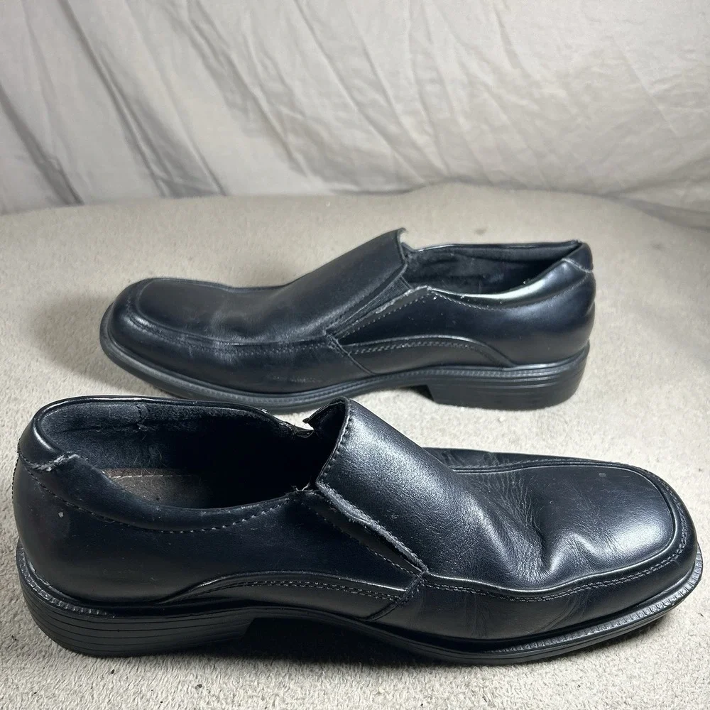 Giorgio Brutini Black Leather Slip-On Square Toe Dress Shoe Loafer Men's Sz 10M